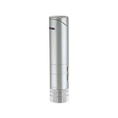 Xikar 5 x 64 Turrim Twin Double Jet Lighter - Silver